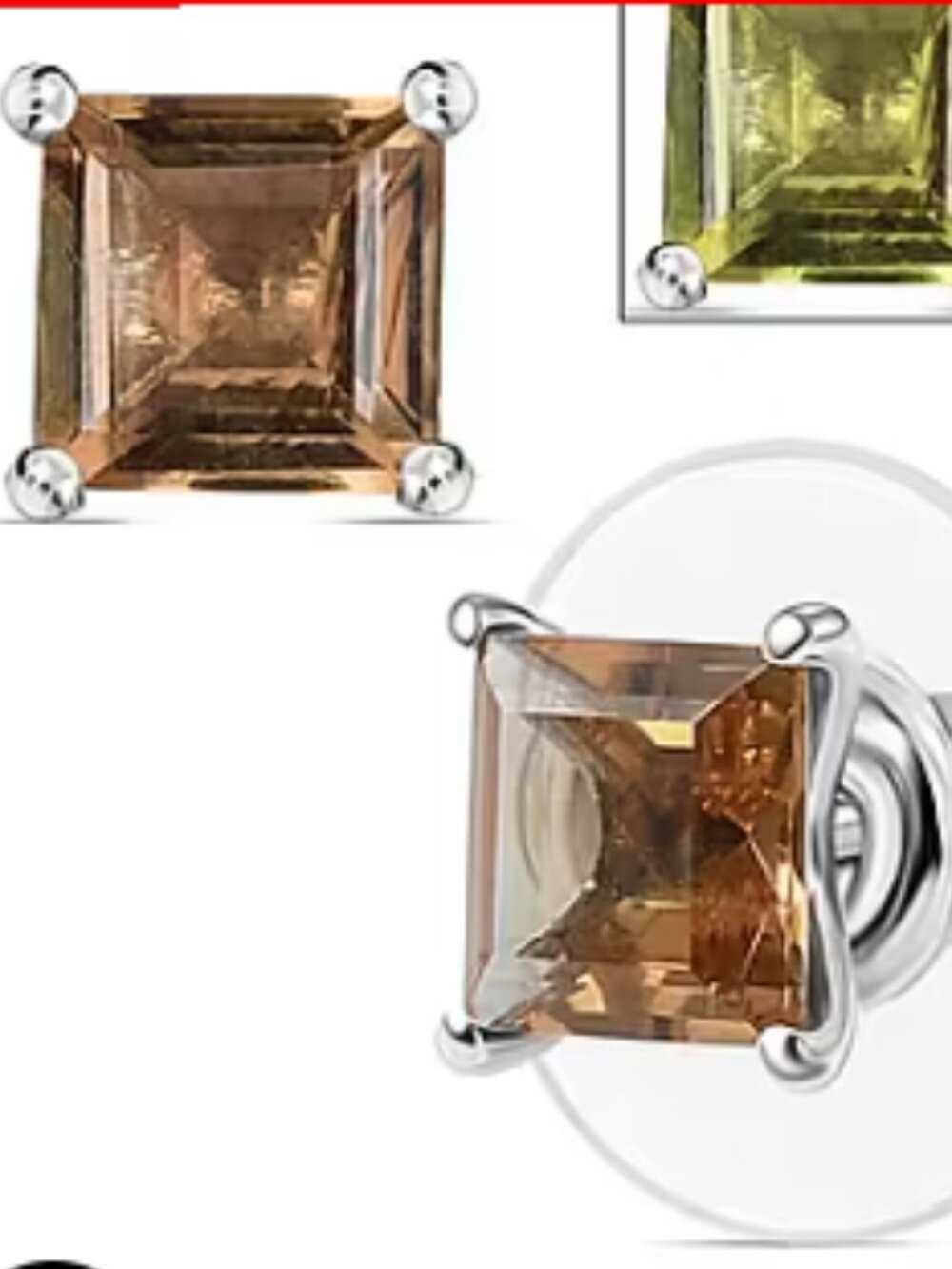 Autumn Alexite 2.40 ctw Solitaire Stud Earrings in Platinum Over Sterling